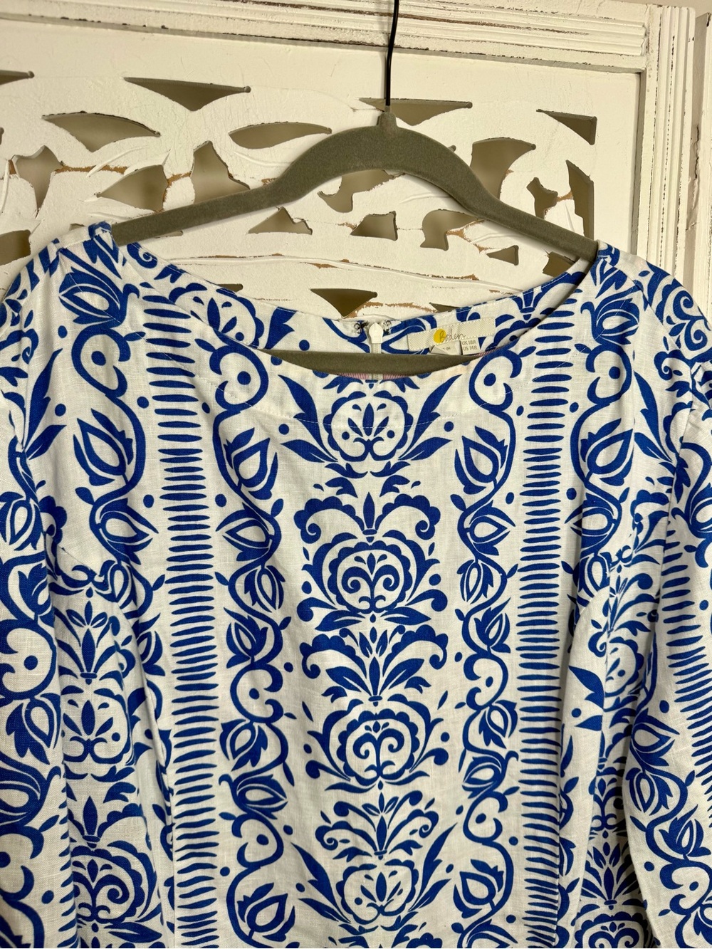 Boden Blue & White Laurie Linen Dress - Picture 7 of 11